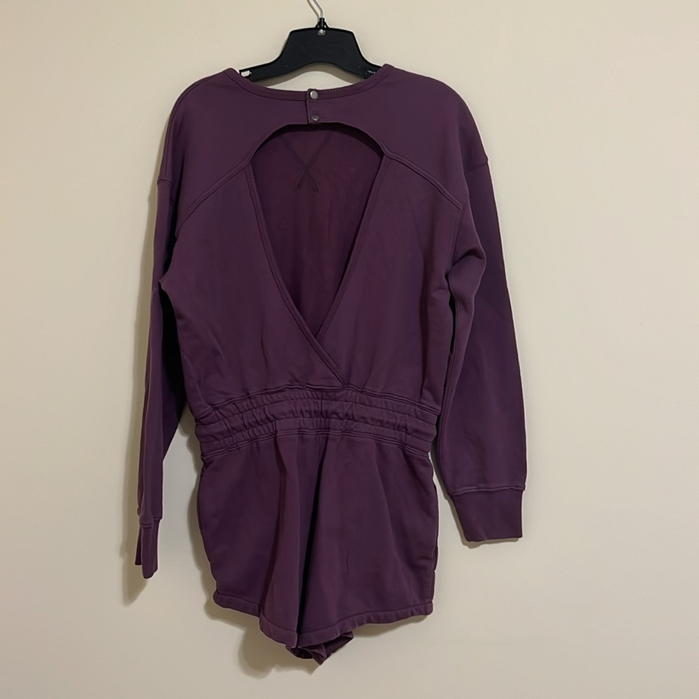 Free people By FP movement women romper Jumpsuit size XS deep purple NWOT - Picture 7 of 16